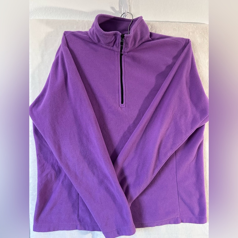LANDS END| Purple| Anyweater Fleece Full Zip Jacket| Size Large